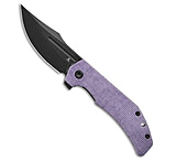 Image of Tenable Knives Tenable Orion Liner Lock Knife Purple Micarta 3.1 Black SW Milled 8DD10F86