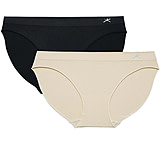 Image of Terramar Seamless Bikini 2pk Blk/tan Sm