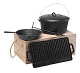 Image of Texsport Cast Iron Cookware Set w/ 1 gal Dutch Oven