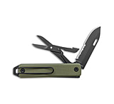 Image of The James Brand The Ellis Lockback Knife &amp; Tool w/Scissors OD Green 2.75 Blk DA10B540