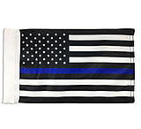 Image of Thin Blue Line American Motorcycle Flag