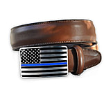 Image of Thin Blue Line Belt Buckle - Flag