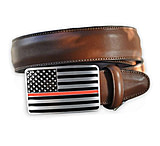 Image of Thin Blue Line Belt Buckle - Flag