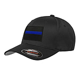 Image of Thin Blue Line Flexfit Dual American Flag Hat
