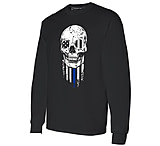 Image of Thin Blue Line Halloween Long Sleeve Shirt - Men's