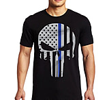 Image of Thin Blue Line Men's T-shirt - Skull