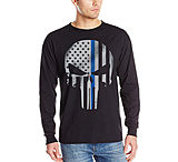 Image of Thin Blue Line Men's Longsleeve T-shirt - Skull