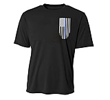 Image of Thin Blue Line Polyester T-shirt - Honor/respect
