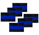 Image of Thin Blue Line Reflective License Plate Stickers, 6 Pack