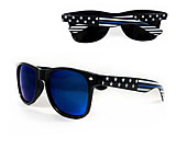 Image of Thin Blue Line Sunglasses - American Flag, Wide Frame