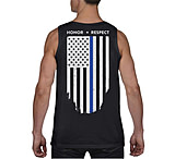 Image of Thin Blue Line American Flag Honor &amp; Respect Tank - Mens