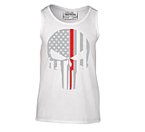 Image of Thin Blue Line Tank - Thin Red Line Skull