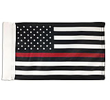 Image of Thin Blue Line Thin Red American Motorcycle Flag