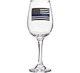 Image of Thin Blue Line Flag Wine Glass