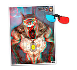 Image of Thompson Target Werewolf 3D Paper Shooting Targets 19x25 w/3D Glasses