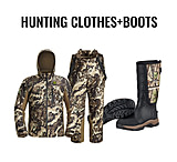 Image of TideWe Altus Ultra Silent Water Resistant Hunting Suit and Neoprene Rain Boots Bundle 170B3BC8