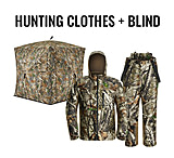 Image of TideWe Altus Ultra Silent Water Resistant Hunting Suit and VisX/VisMax See Through Pop-Up Hunting Blind Bundle 561A3CAA