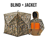 Image of TideWe VisX/VisMax See Through Hunting Blind and Men's Heated Insulated Water-resistant Jacket Bundle 7D63289E
