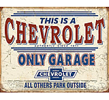 Image of Tin Signs Chevy Only Garage Sign