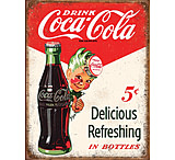 Image of Tin Signs Coke Boy 5 Cents Sign
