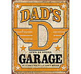 Image of Tin Signs Dad's Garage Open 24 Hours Sign