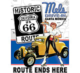 Image of Tin Signs Mels Diner Route 66 Sign