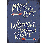 Image of Tin Signs Men To The Left Sign
