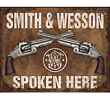 Image of Tin Signs S&amp;W Spoken Here Tin Sign