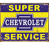 Image of Tin Signs Super Chevy Service Tin Sign