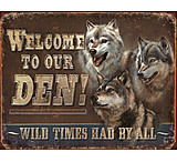 Image of Tin Signs Welcome To Our Den! Sign