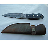 Image of Titan Damascus Fixed Knife, Hunting, Bull Horn Handle TDK-53