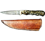 Image of Titan Damascus Fixed Blade Knife, Ram Horn TD -101