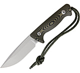 Image of Treeman Combat Knives Recon Hunter Black/Green Lthr Fixed Blade Knife