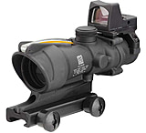 Image of Trijicon 4x32 ACOG Rifle Scope, Dual Illuminated Amber Crosshair .223 Reticle w/ Colt Knob Thumbscrew Mount &amp; LED 3.25 MOA Red Dot RMR Type 2, Black, 100551