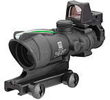 Image of Trijicon 4x32 ACOG Rifle Scope, Dual Illuminated Green Chevron .223 Reticle w/ Colt Knob Thumbscrew Mount &amp; LED 3.25 MOA Red Dot RMR Type 2, Black, 100548