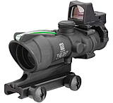 Image of Trijicon 4x32 ACOG Rifle Scope, Dual Illuminated Green Crosshair .223 Reticle w/ Colt Knob Thumbscrew Mount &amp; LED 3.25 MOA Red Dot RMR Type 2, Black, 100552