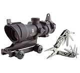 Image of Trijicon ACOG 4x32 Red Dot Scope, Illuminated Amber Crosshair, .308 Ballistic Reticle &amp; Gerber Suspension Multi-Plier 1471, BOX