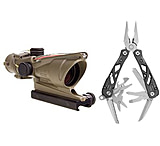 Image of Trijicon ACOG 4x32 Scope with TA51 Mount, CK-FDE, Tritium Only, Center Illuminated Amber Crosshair . 100319 w/ FREE Gerber Suspension Multi-Plier 1471