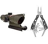 Image of Trijicon ACOG 4x32 Scope with TA51 Mount, CK-ODG, Tritium Only, Center Illuminated Amber Crosshair . 100318 w/ FREE Gerber Suspension Multi-Plier 1471