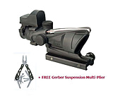 Image of Trijicon TA31DOC ACOG 4x32 BAC Illuminated Crosshair Rifle Scope w/ Red Dot Sight and TA51 Mount Rifle Scope