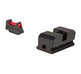 Trijicon Fiber Optic Pistol Front/Rear Sight Set, Red Fiber Stick, Walther P99/PPQ/PPQ M2, Black, 601053