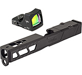 Image of Trijicon RM01 RMR Type 2 LED 3.25 MOA Red Dot Sight, Black and TRYBE Defense Pistol Slide, Glock 17, Gen 3, RMR Cut, Version 2, Black Cerakote