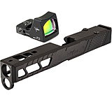 Image of Trijicon RM01 RMR Type 2 LED 3.25 MOA Red Dot Sight, Black and TRYBE Defense Pistol Slide, Glock 17, Gen 4, RMR Cut, Version 2, Black Cerakote