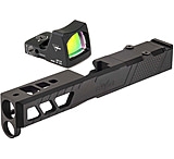 Image of Trijicon RM01 RMR Type 2 LED 3.25 MOA Red Dot Sight, Black and TRYBE Defense Pistol Slide, Glock 19, Gen 5, RMR Cut, Version 2, Black Cerakote