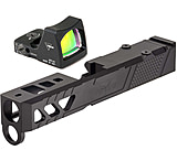 Image of Trijicon RM01 RMR Type 2 LED 3.25 MOA Red Dot Sight, Black and TRYBE Defense Pistol Slide, Glock 26, Gen 3/4, RMR Cut, Version 2, Black Cerakote