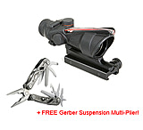 Image of Trijicon ACOG 4x32 Scope KIT, Red Chevron BAC Flattop Reticle &amp; TA51 Mount TA31F, FREE Gerber Multi-Plier