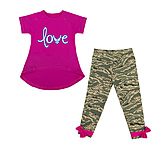 Image of Trooper Clothing Air Force Love 2 Piece Toddler Legging Set - Girls