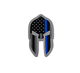 Image of Trooper Clothing Thin Blue Line Spartan Helmet Patch