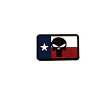 Image of Trooper Clothing Punisher Skull Texas Flag Face PVC Patch