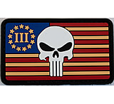 Image of Trooper Clothing US Flag with Punisher and 3% PVC Patch